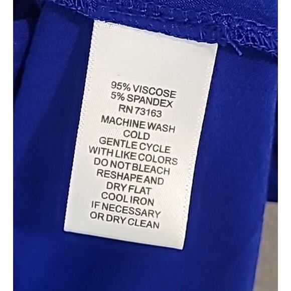 Women’s Blue Sleeveless V-Neck Zipper Jersey Tunic Top NWT Size Large - Picture 8 of 9